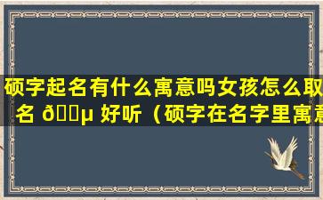 硕字起名有什么寓意吗女孩怎么取名 🌵 好听（硕字在名字里寓意 🦊 好吗跟哪个字搭配取名最吉利）